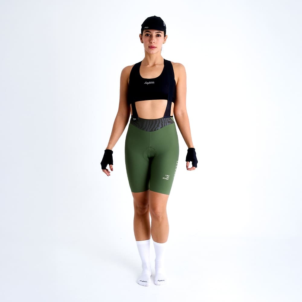 PANTALONETA CICLISMO  TOSCANA 2.0 VENTI OLIVA PARA MUJER - imagen 1