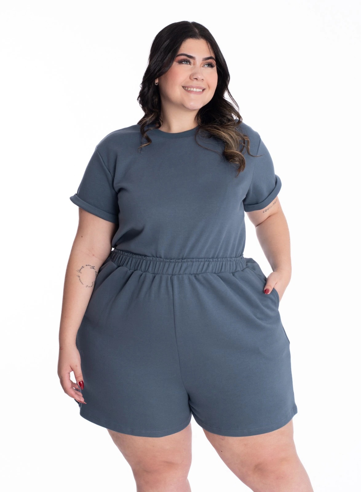 Short Lorena Azul Tela Premium - imagen 1