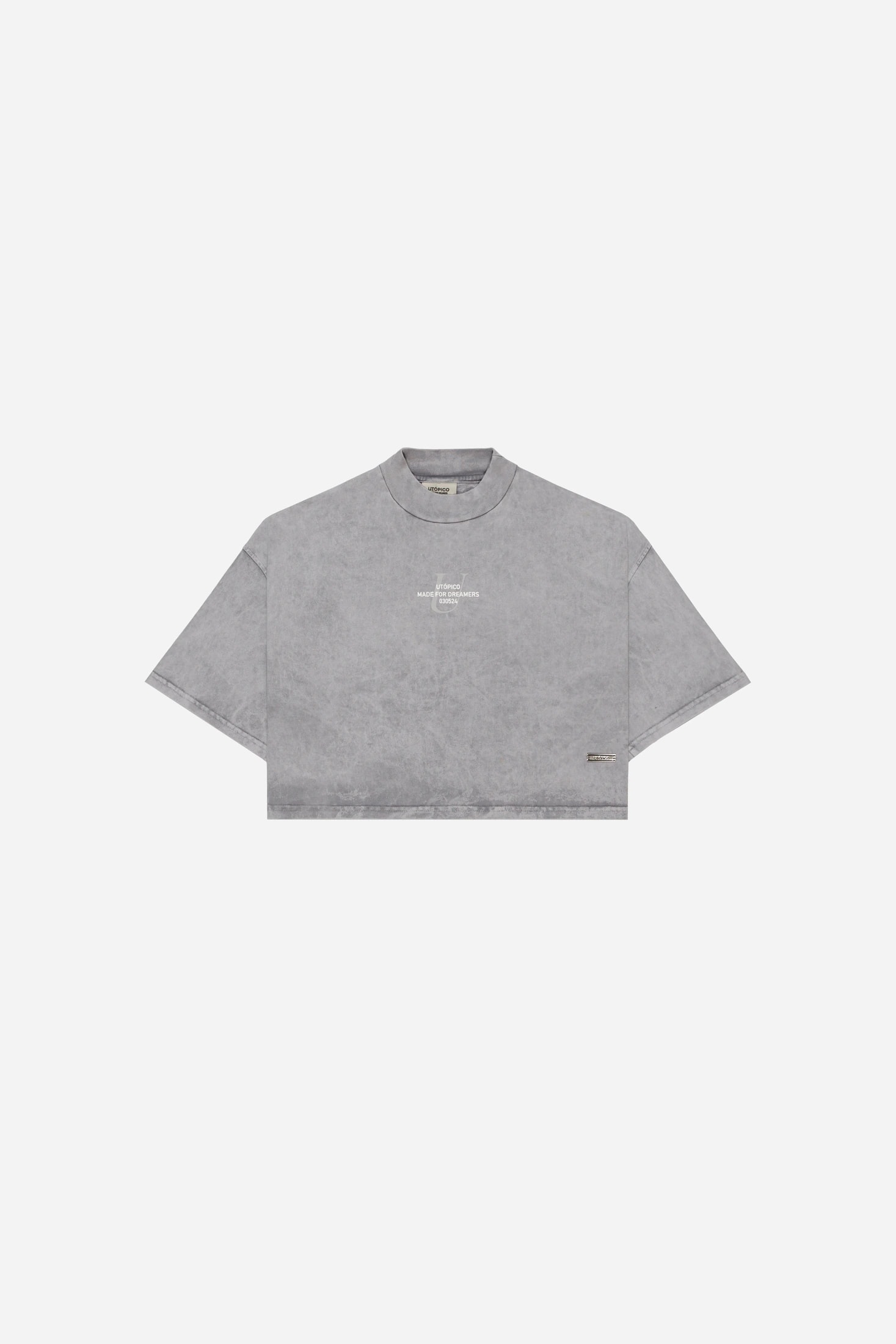 CAMISETA  CROPPED - GRIS - imagen 1