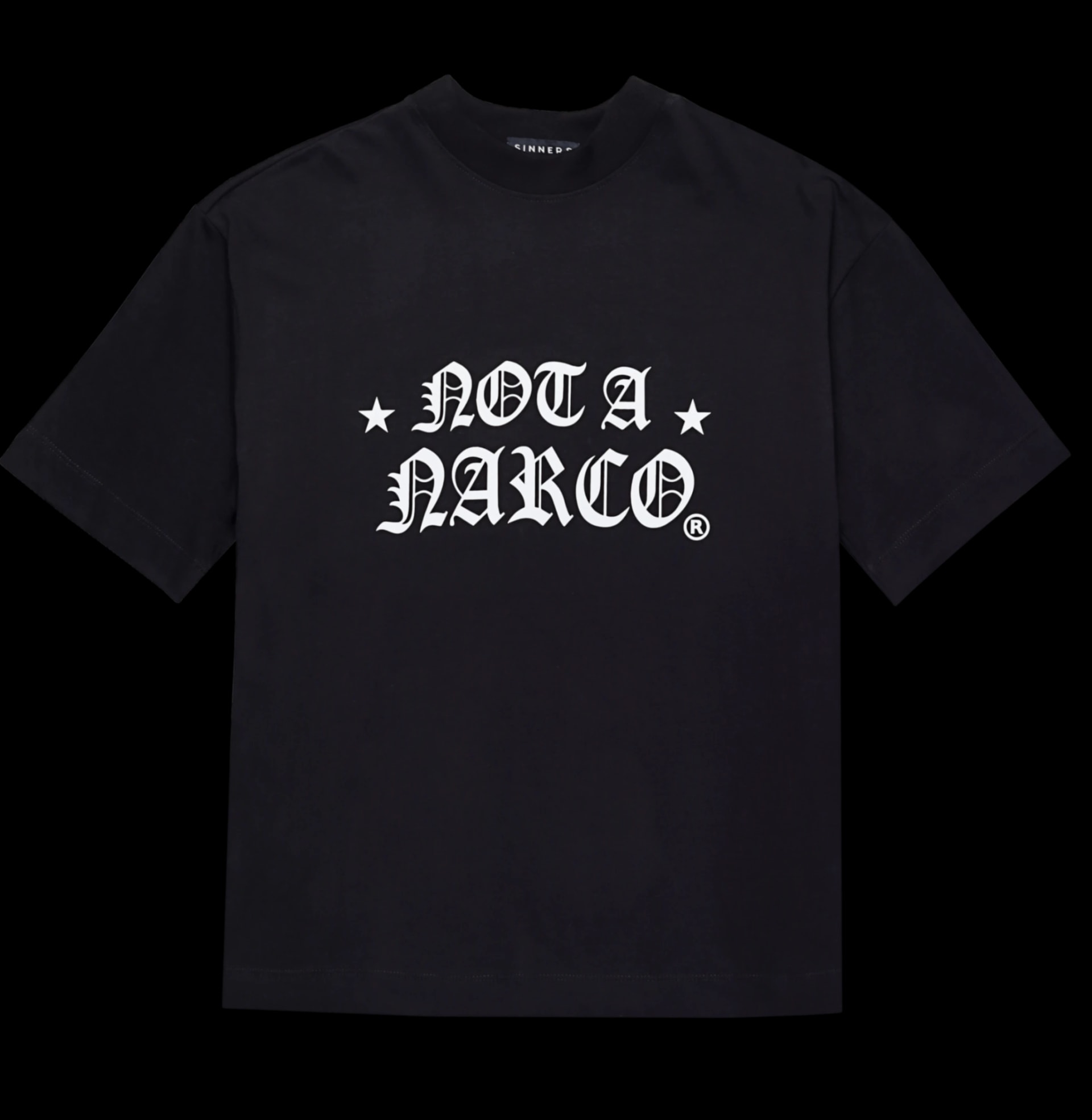 NOT A NARCO STAR BLACK T-SHIRT - imagen 1