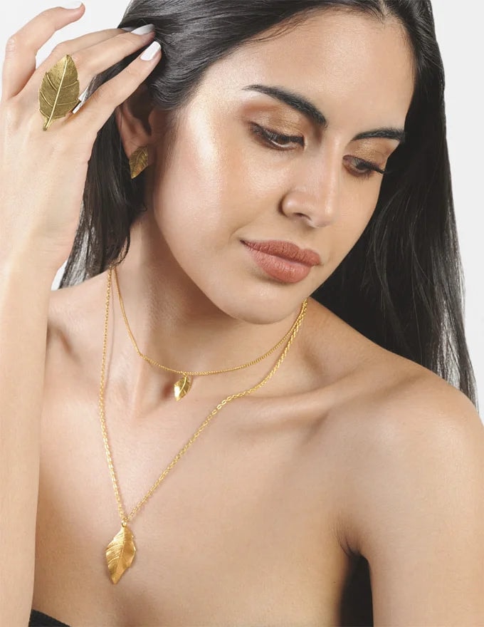 Cadena Choker Y Dije Hoja Edén - imagen 1