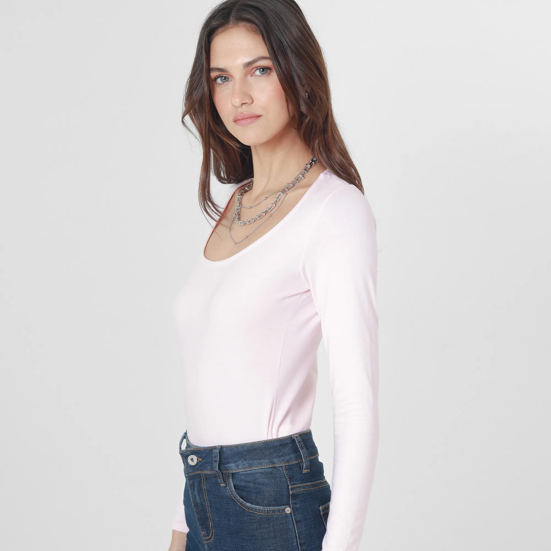 Camiseta Cuello U Manga Larga - imagen 1