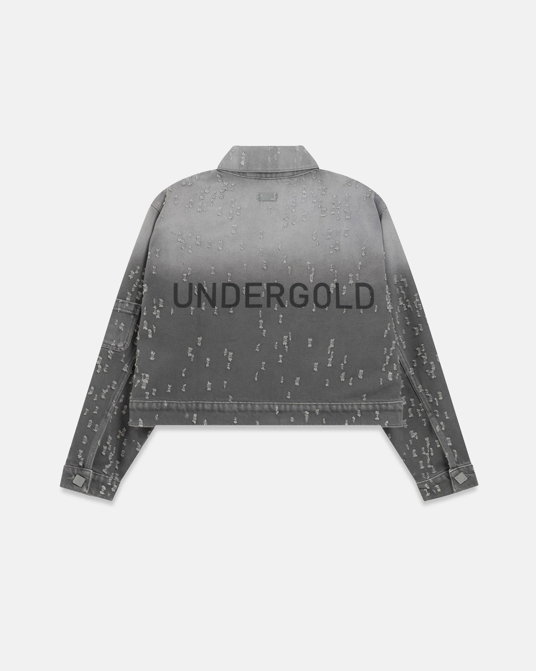 W Holy State UNDRGLD Ripped Jacket Washed Gray - imagen 1