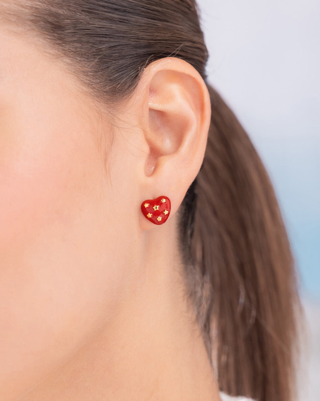 Aretes Corazón Mini Estrella - imagen 1