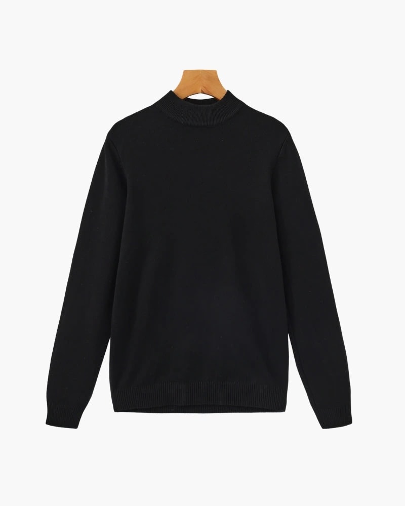 Essential Ribbed Mock Neck Sweater - imagen 1