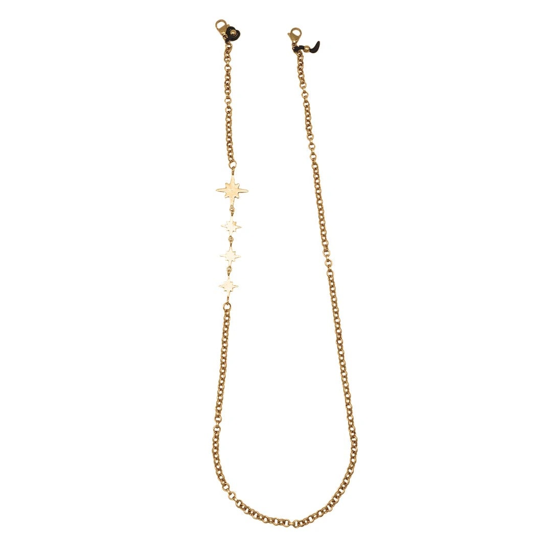 Cadena para gafas con estrellas de 8 puntas - imagen 1