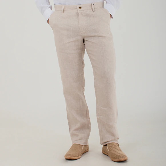 PANTALON 100% LINO HOMBRE - imagen 1