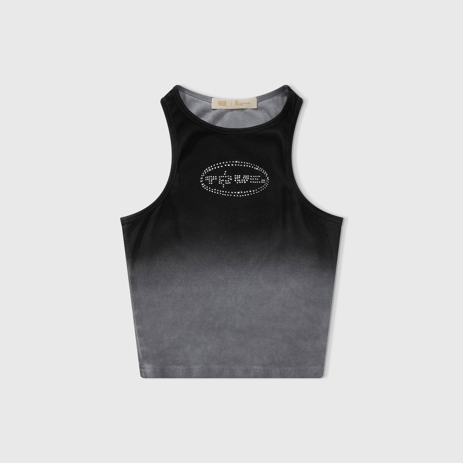 Gradient Rhinestone Tank Top - Black - imagen 1