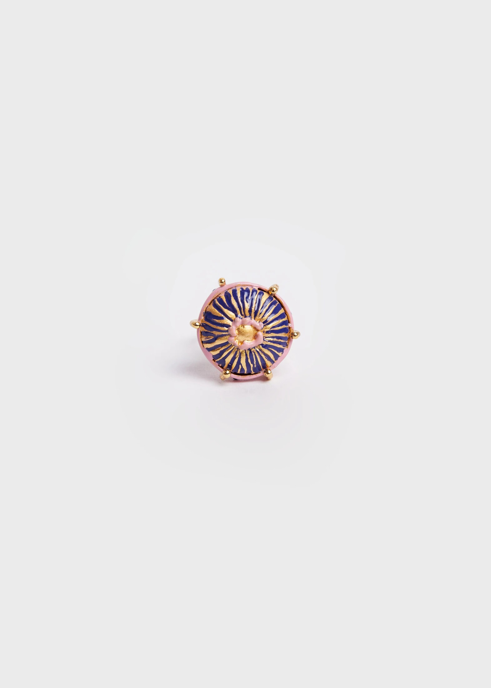 Anillo sombrerito maxi azul rosa - imagen 1