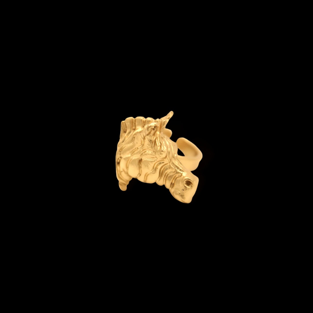 Anillo con cabeza de cebra - imagen 1