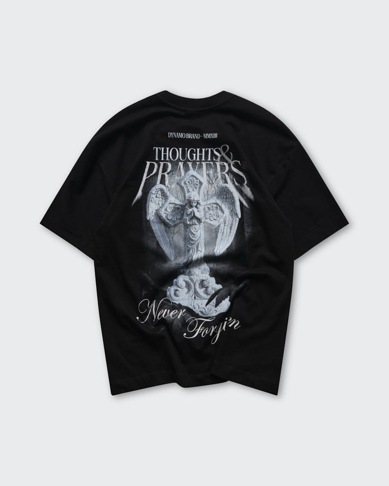 Camiseta Negra Oversize Silent Prayers - imagen 1