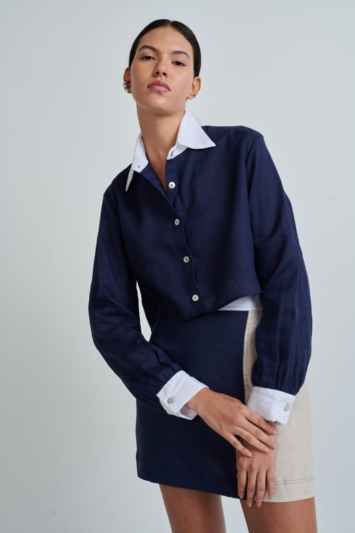 FEFI SHIRT NAVY/WHITE - imagen 1