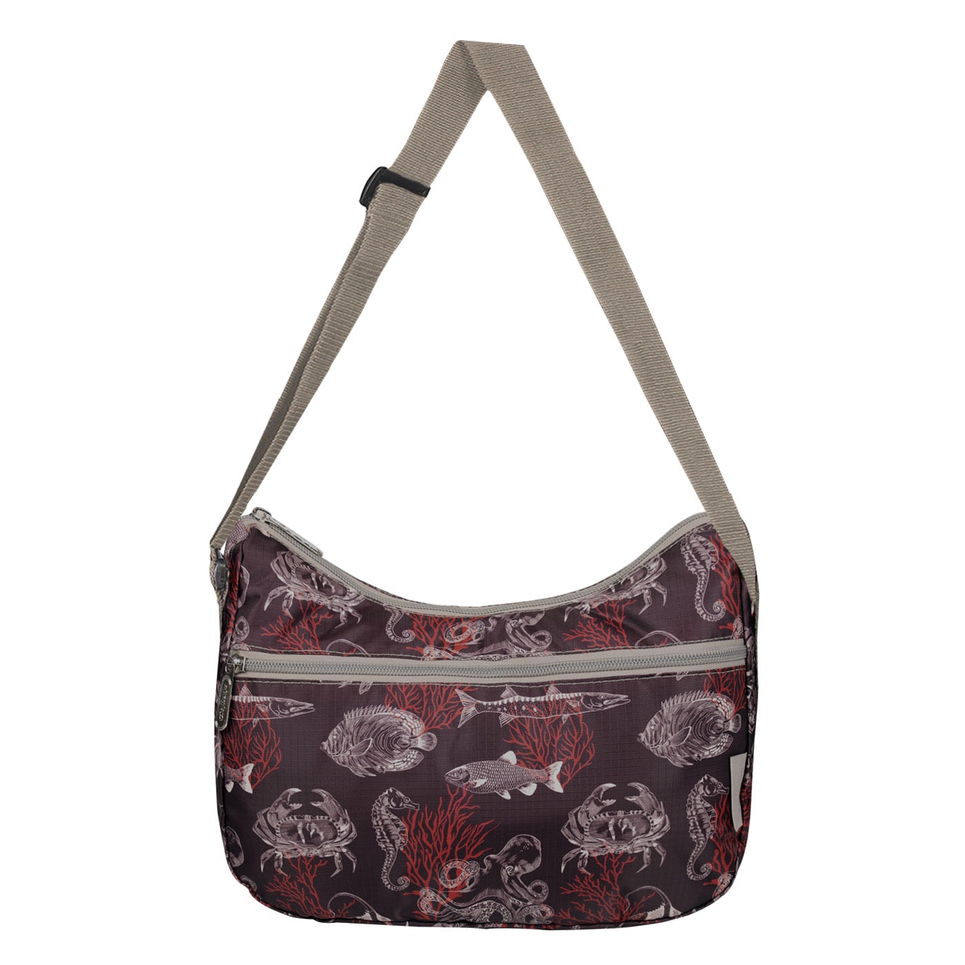 Bolso City Manos Libres ULTRA Plegable Estampado Coral - imagen 1