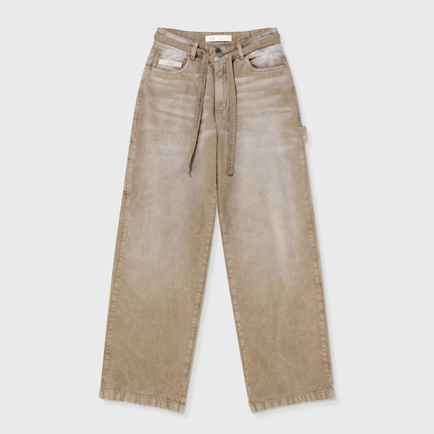 Dirty-Wash Mid-Rise Pants - Sand - imagen 1