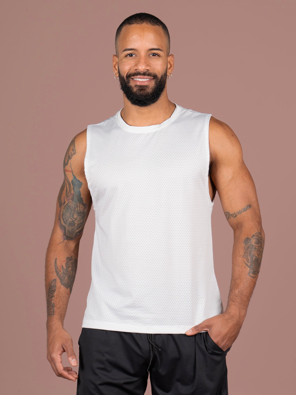 Camisilla hombre panal cruda - imagen 1
