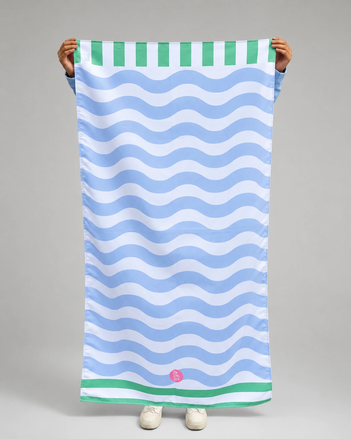 Toalla Estampada Ondas Azul - imagen 1