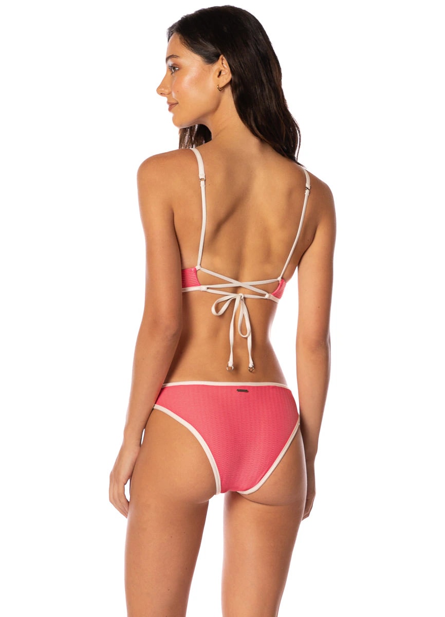 Maaji Coral Ripple Max Regular Rise Classic Bikini Bottom - imagen 1