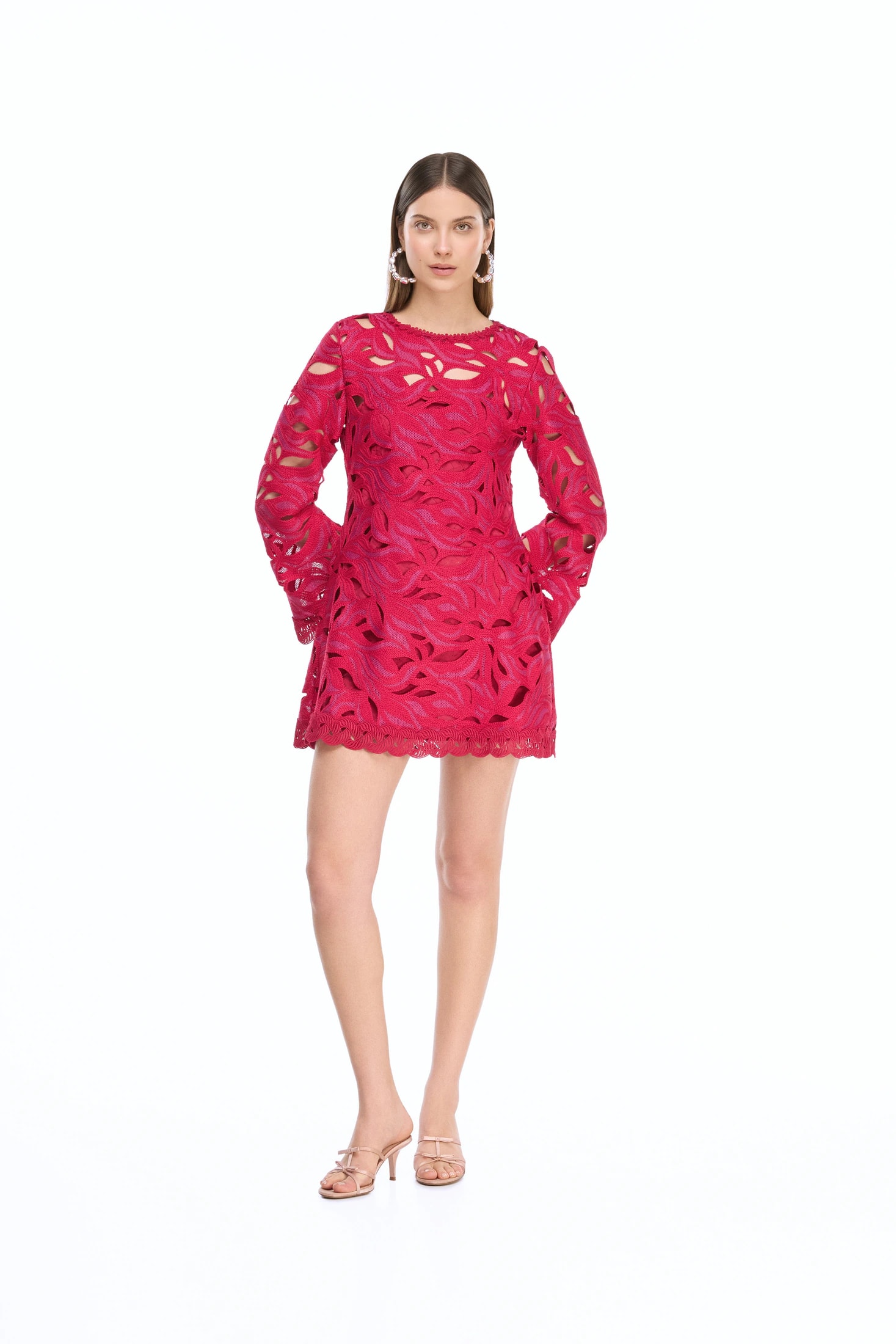 SOLSTICIO MINI DRESS BURGUNDY - imagen 1