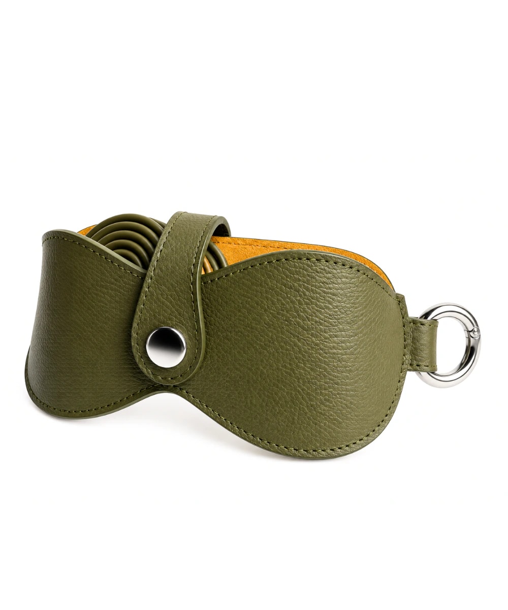Estuche para Gafas Maxi Verde Oliva en Cuero - imagen 1