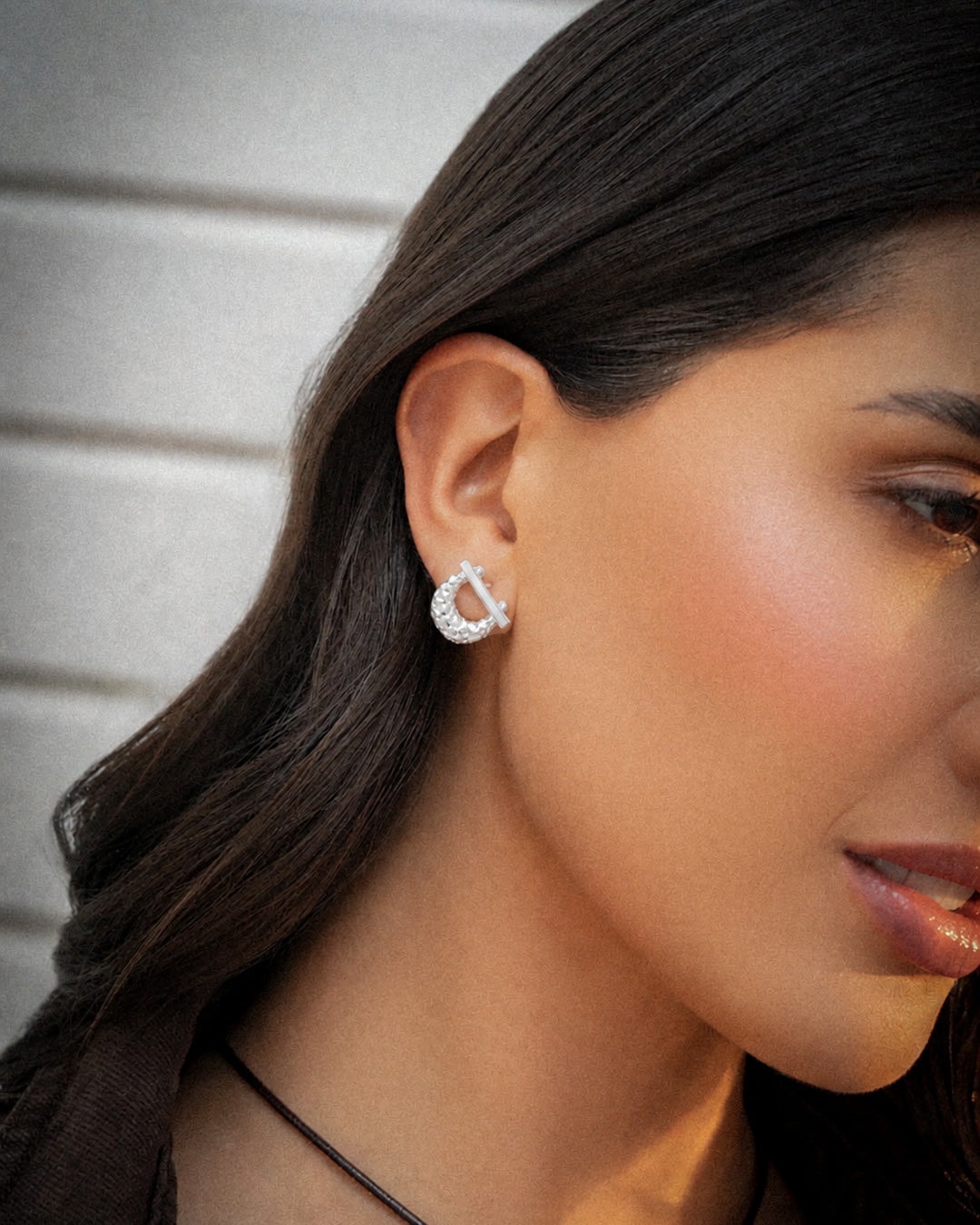 Arete Herradura Animal Print - imagen 1