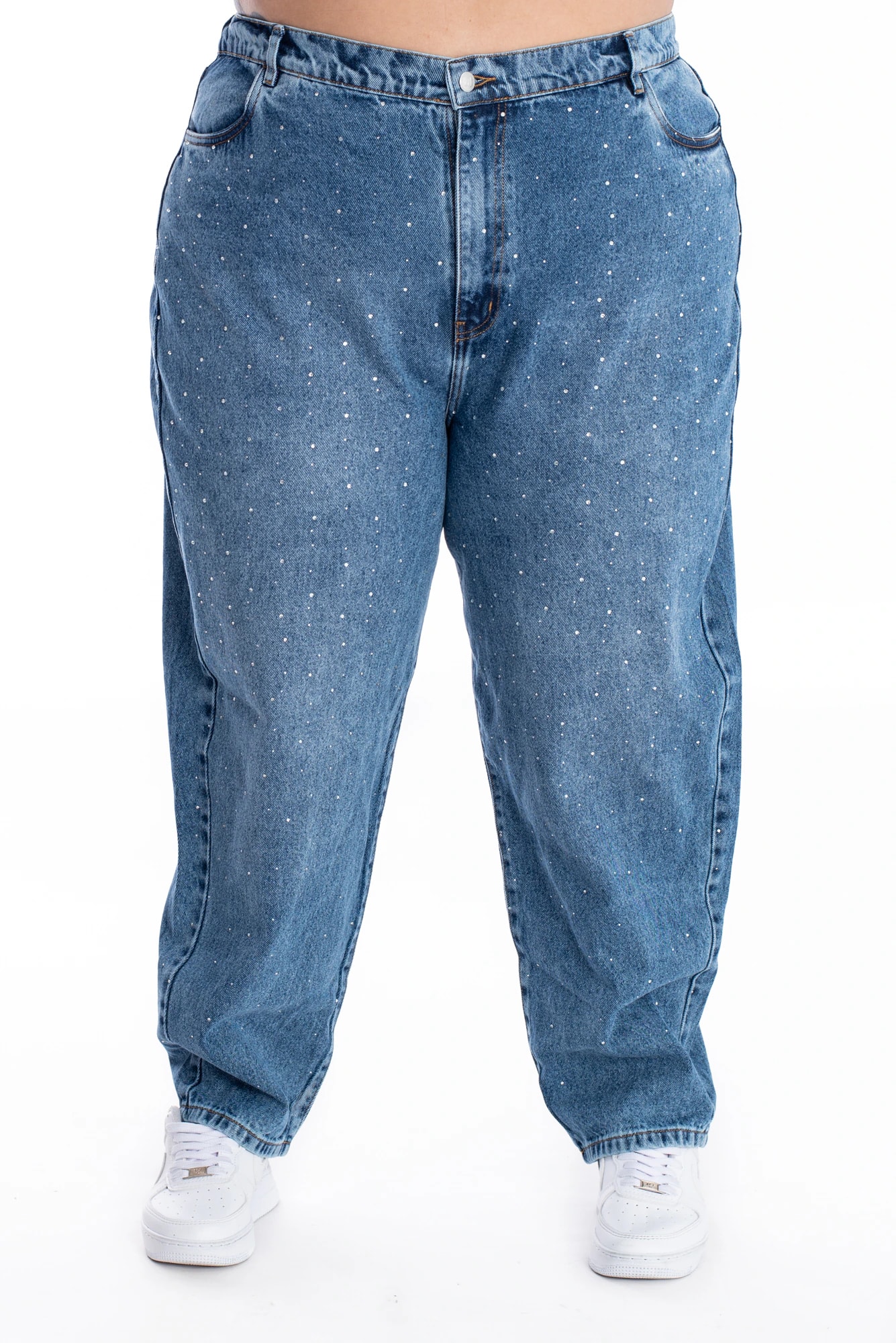 Jean Boyfriend Brillo Azul Medio 399 - imagen 1