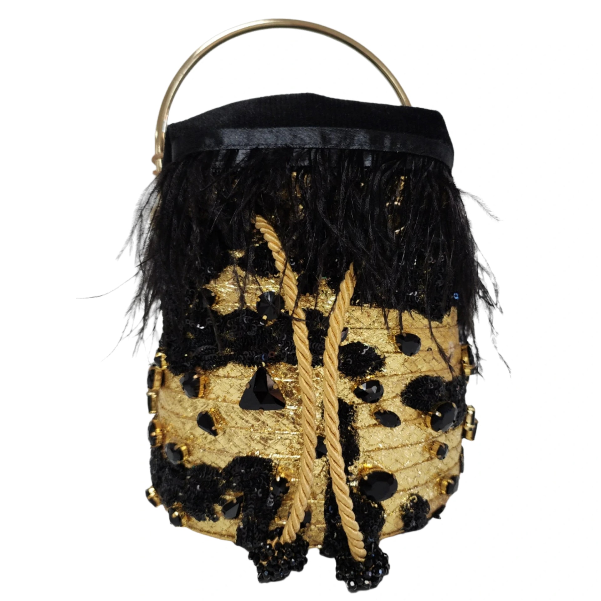 Gold & Black Minaudière - imagen 1