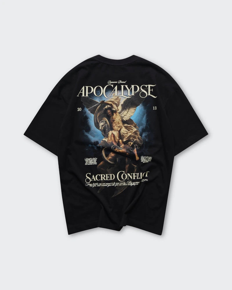 Camiseta Negra Oversize Apocalypse - imagen 1