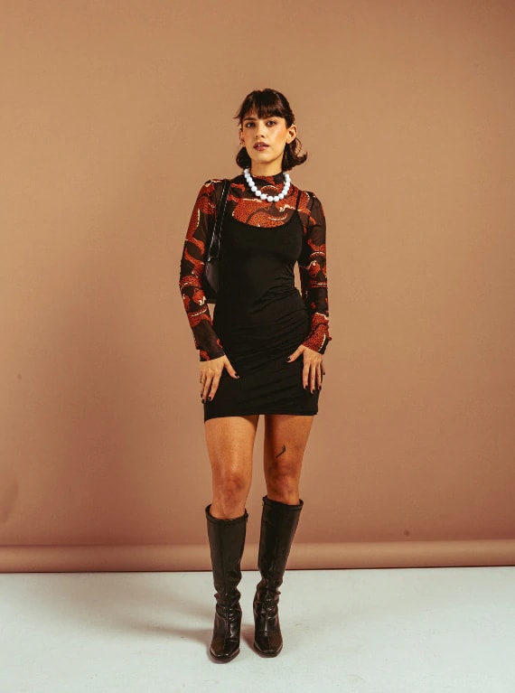 FORRO VESTIDO LEOPARDO - imagen 1