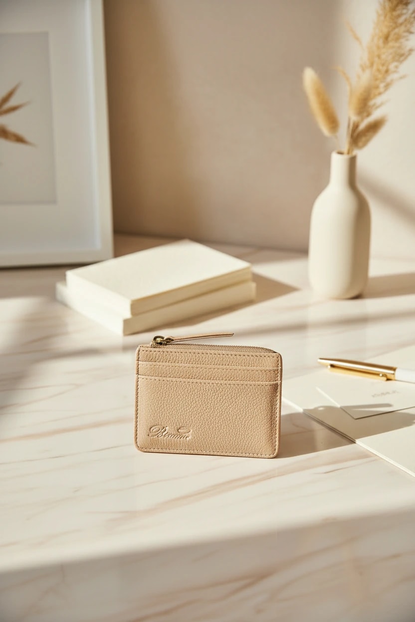 Card holder  cuero puro palo rosa bésame - imagen 1