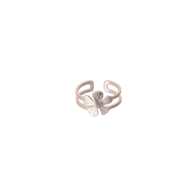 Anillo falange flor Edén plateado - imagen 1