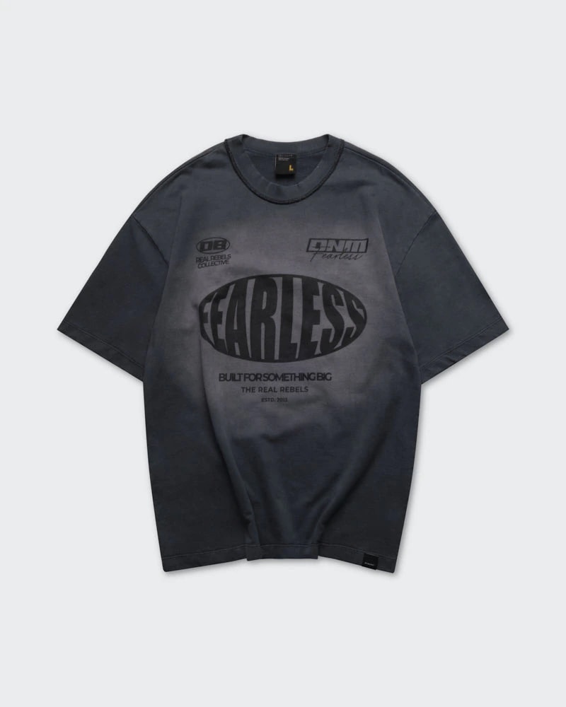 Camiseta Gris Oversize Fearless - imagen 1