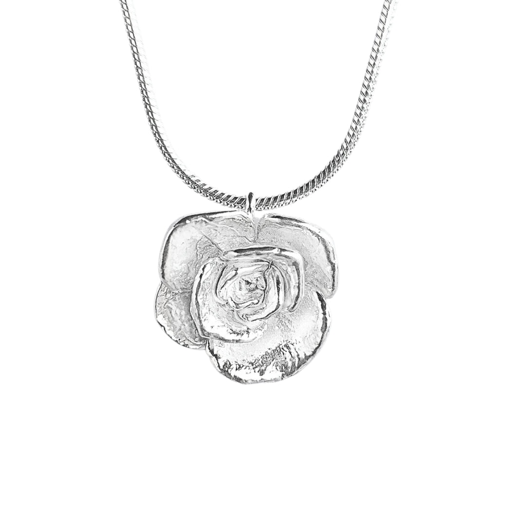 Collar suculenta Jane en plata brillante - imagen 1