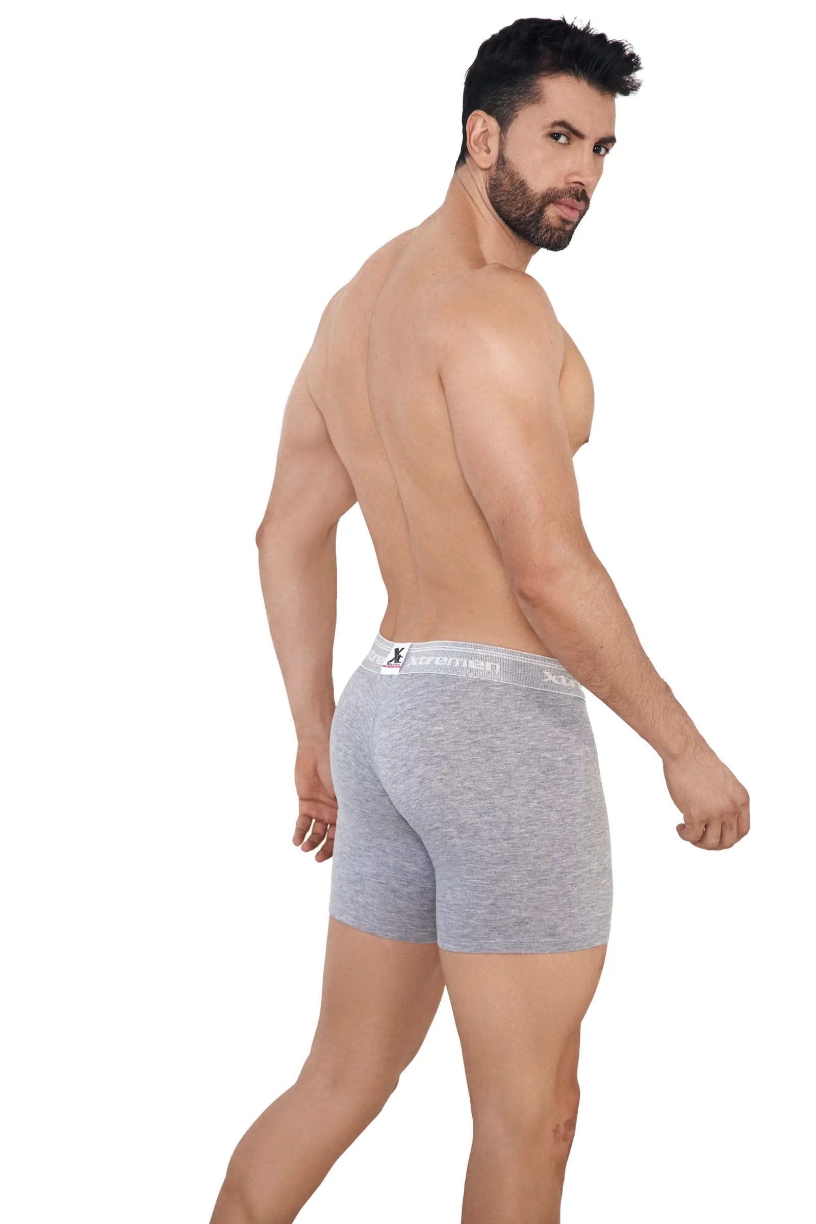 BOXER ALGODÓN PINZA UP F/ENTERO  GRIS JASPE - imagen 1