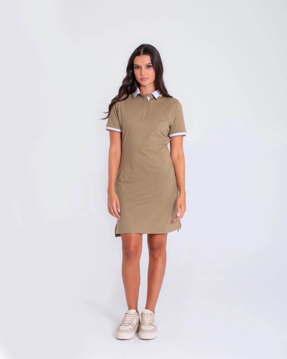 Vestido verde tipo polo para mujer - imagen 1
