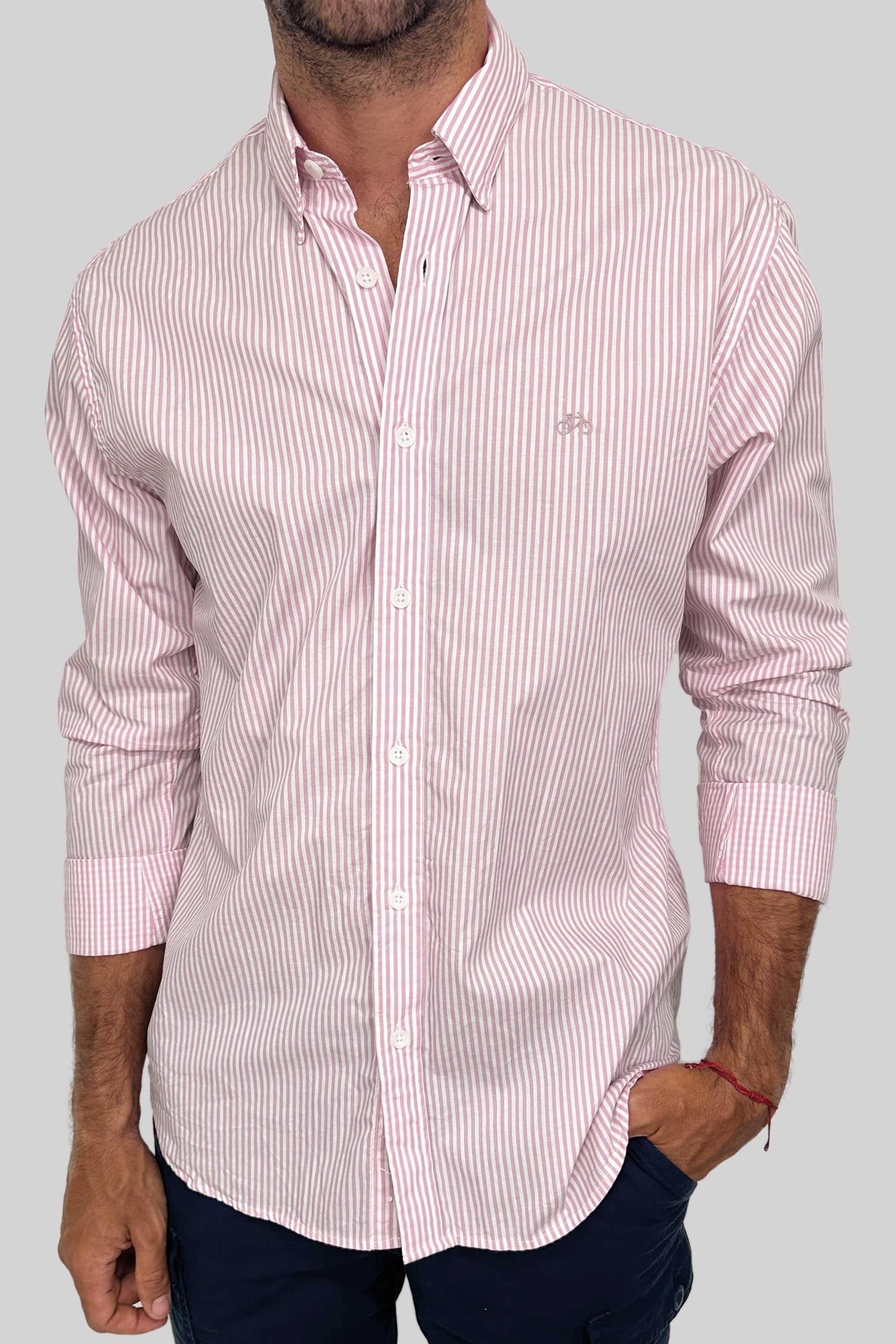 CAMISA BABY PINK LINES - imagen 1