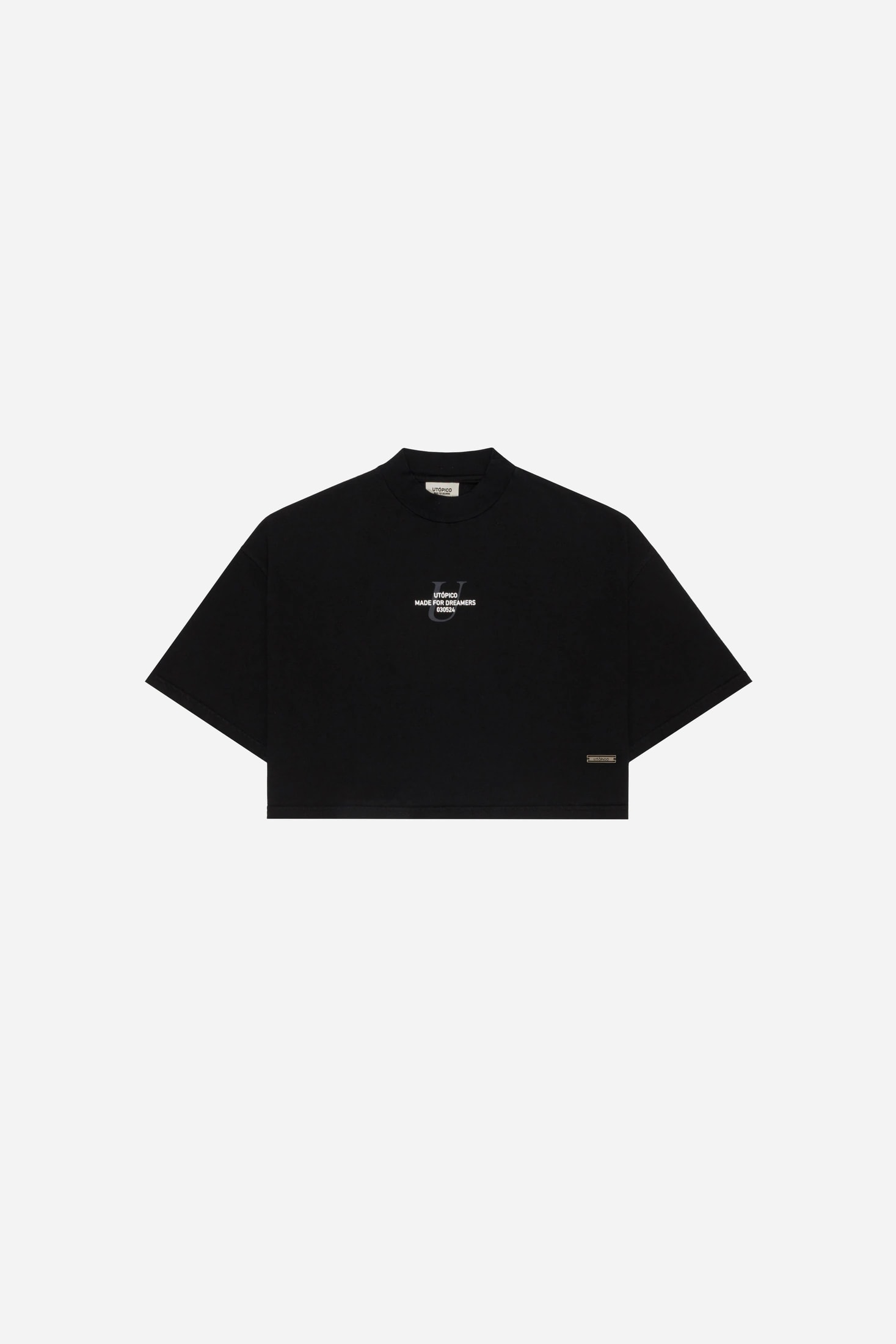 CAMISETA  CROPPED - NEGRO - imagen 1