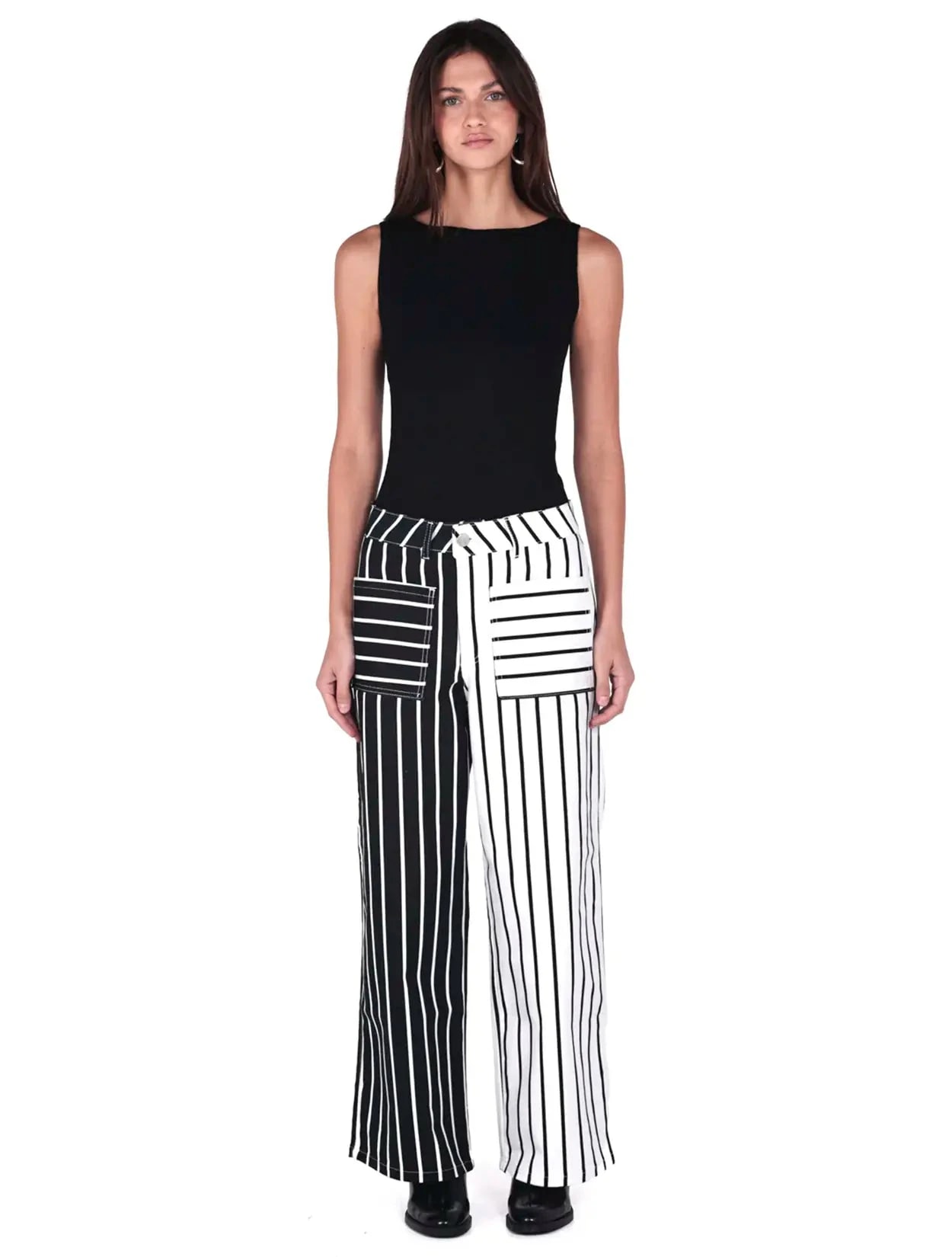 PANTALÓN LÍNEAS BICOLOR - imagen 1