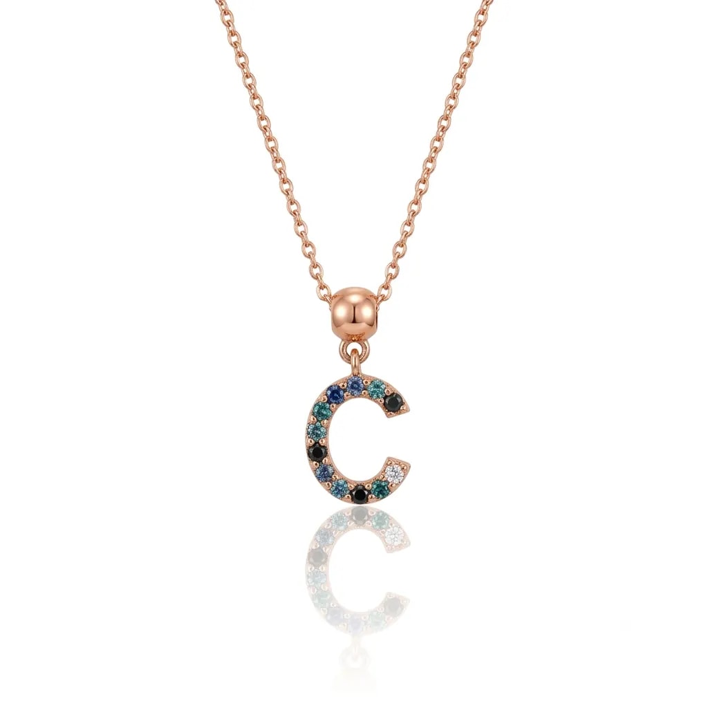 Letter “C” Diamond Necklaces - imagen 1