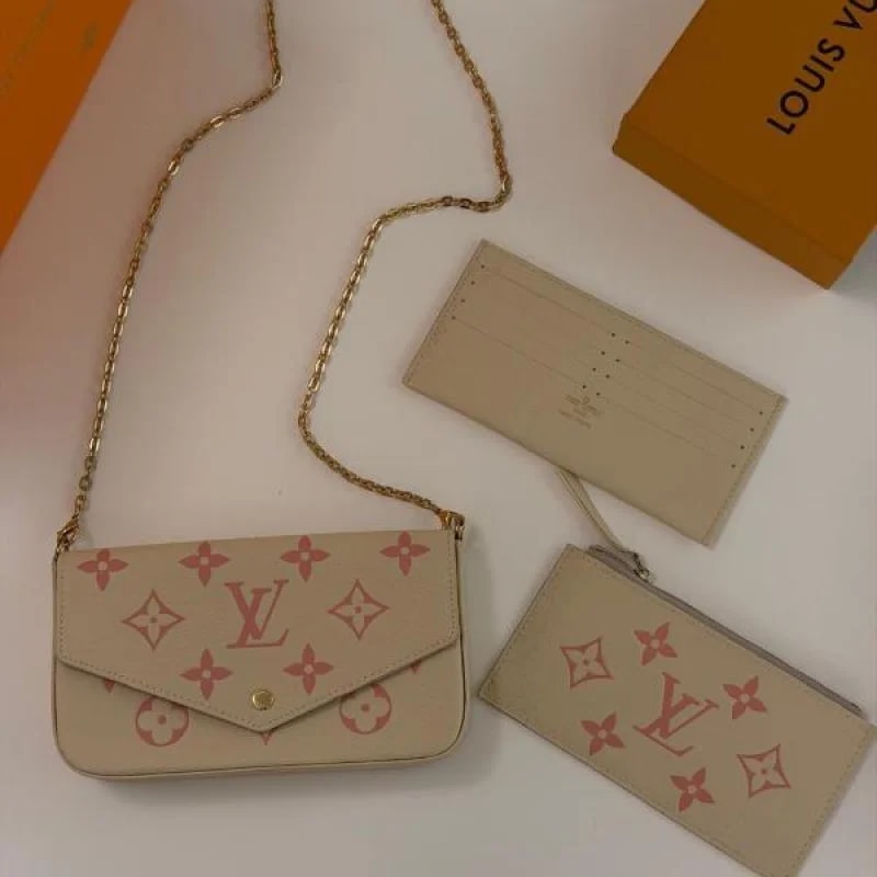 BOLSO LOUIS VUITTON NUDE CON ROSA - imagen 1