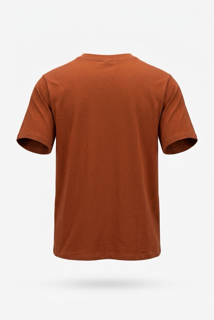 CAMISETA BASICA MARRON ALGODÓN LYCRA FRIA - imagen 1