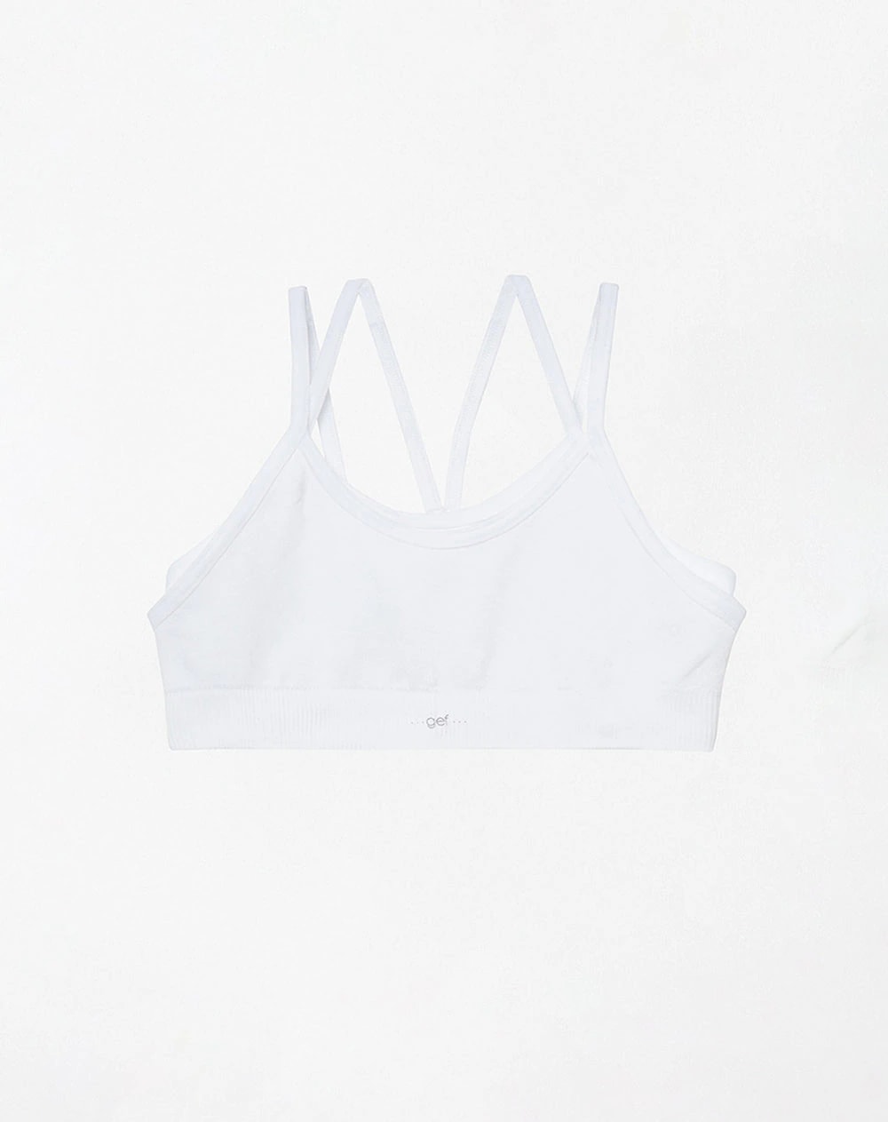 Top niña doble seamless blanco - imagen 1