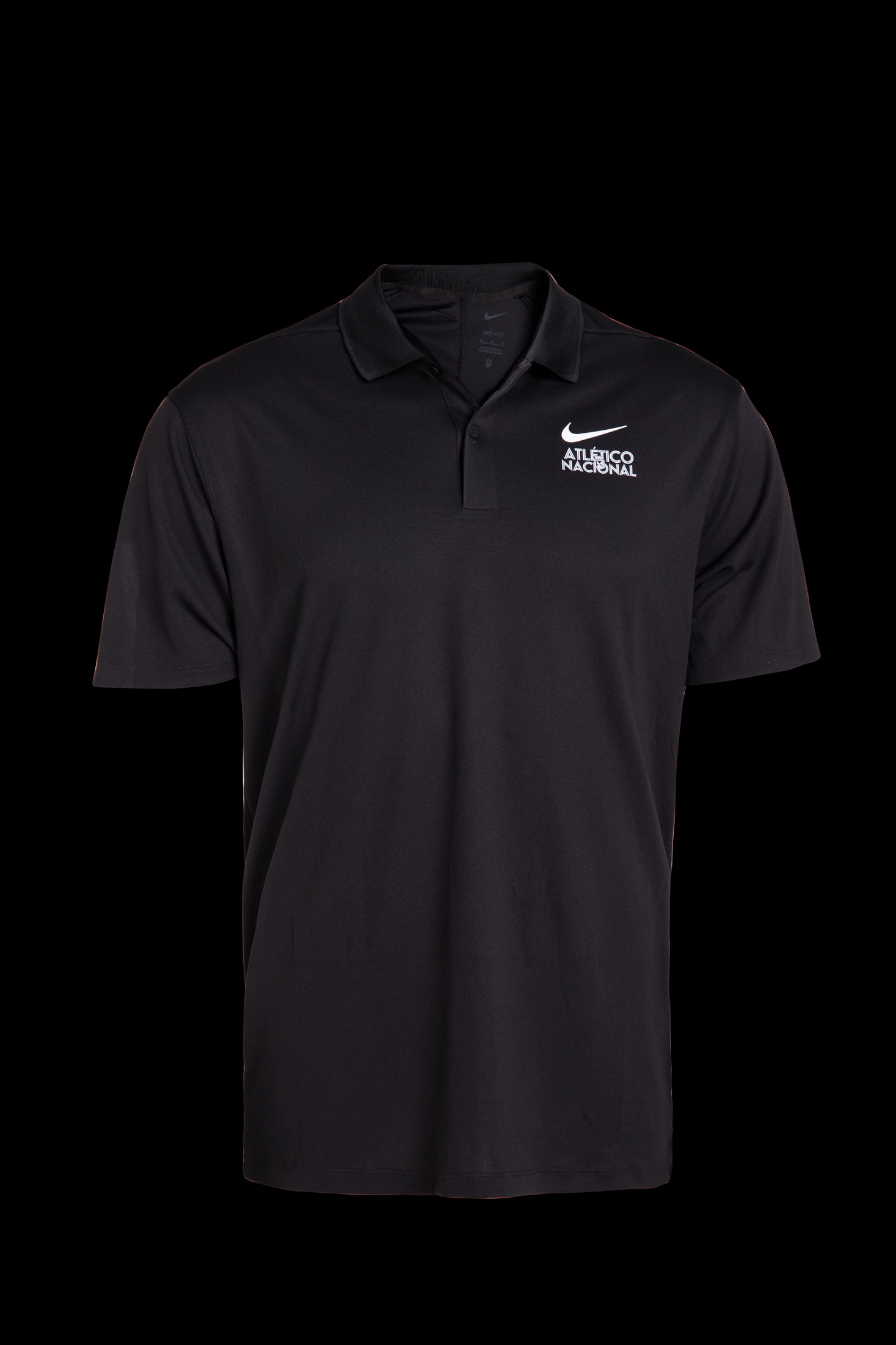 POLO NEGRA HOMBRE NIKE SWOOSH BLANCO - imagen 1