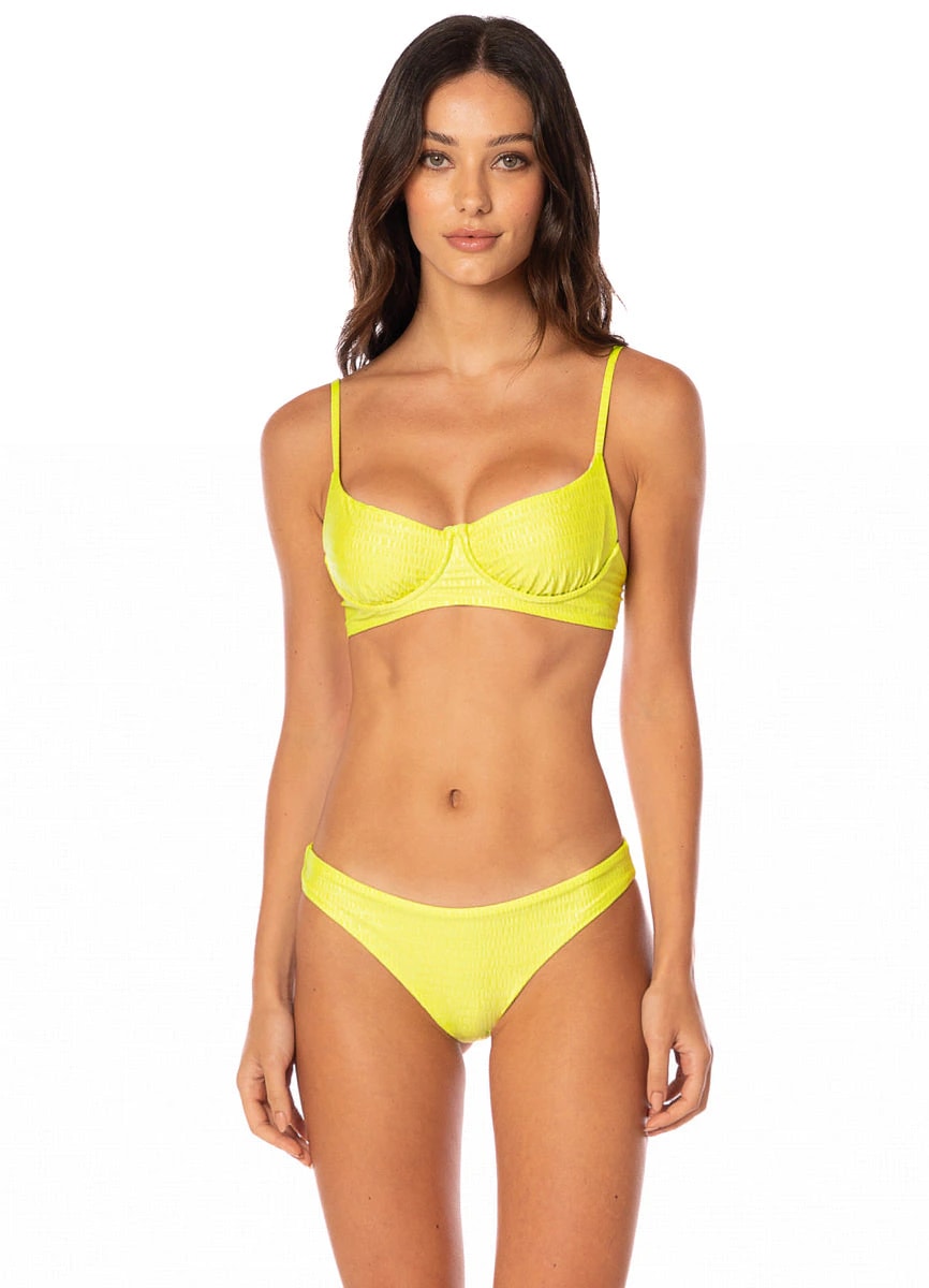 Maaji Lime Green Archer Unmolded Underwire Bikini Top - imagen 1