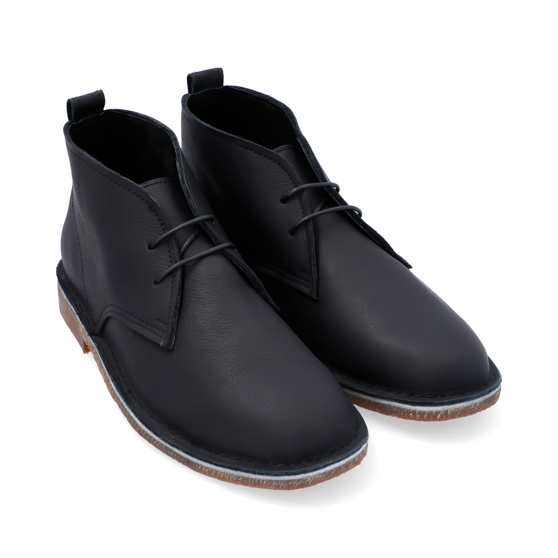 Botas Desert Hombre Cuero Abatanado Negro - imagen 1