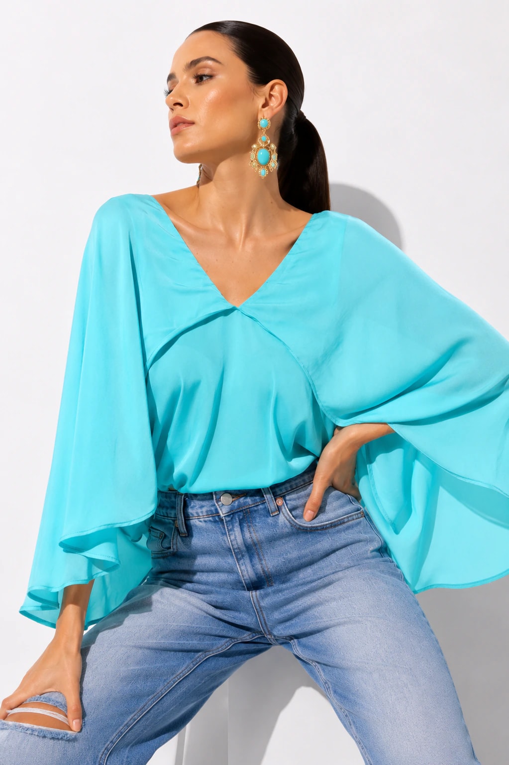 Blusa Gloria 2 Aguamarina - imagen 1