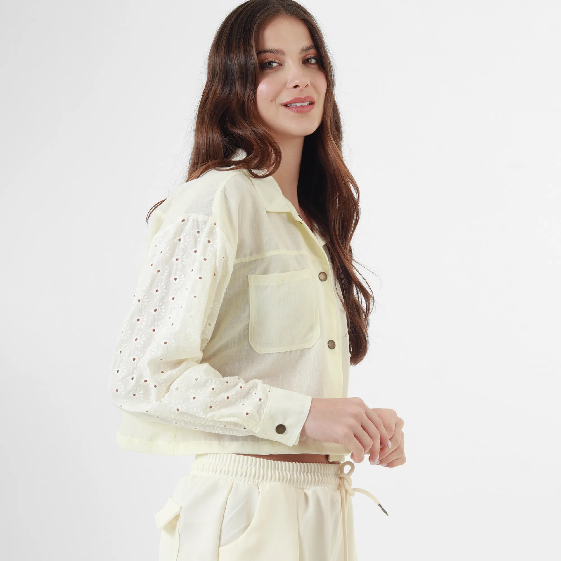 Chaqueta Cuello Camisero Manga Larga - imagen 1