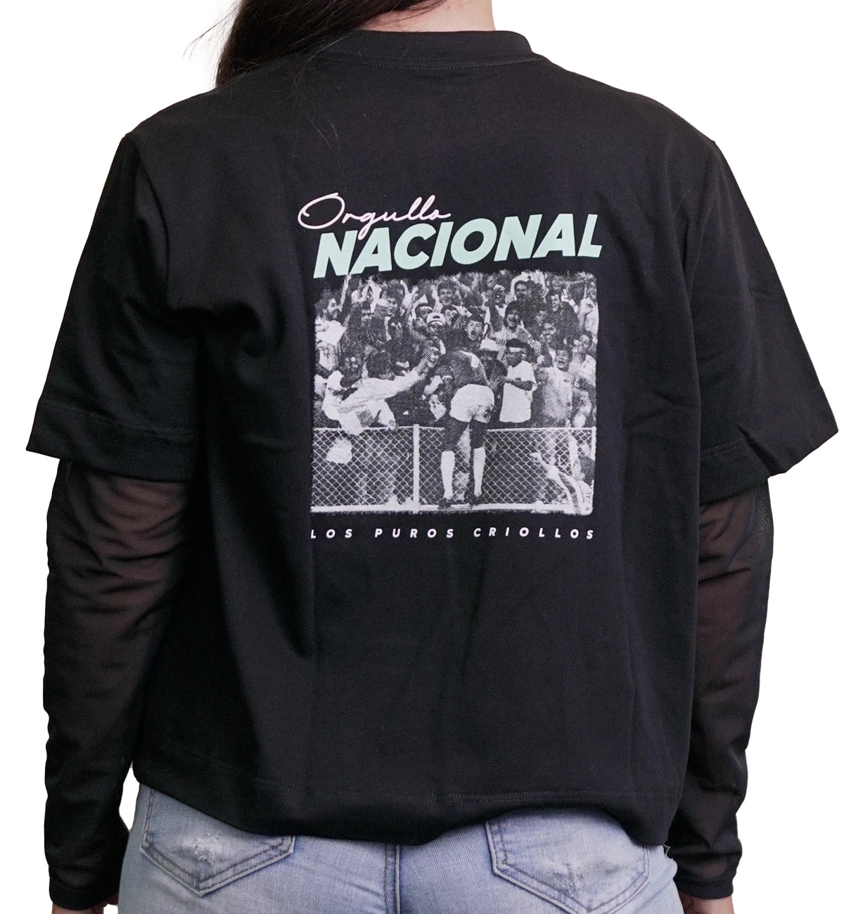 CAMISETA NEGRA ORGULLO NACIONAL MUJER LPC - imagen 1