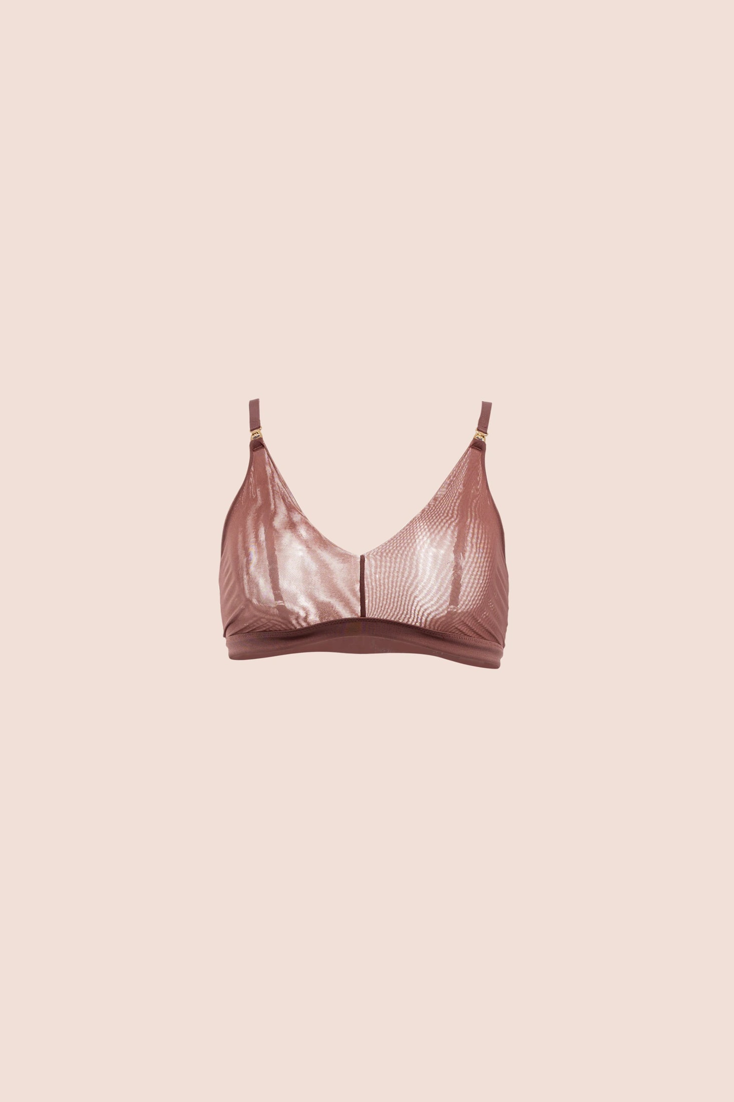 BRALETTE ELLIPSE EN TUL INVISIBLE ULTRA COMODO ALMA LIMPIA MARRON - imagen 1