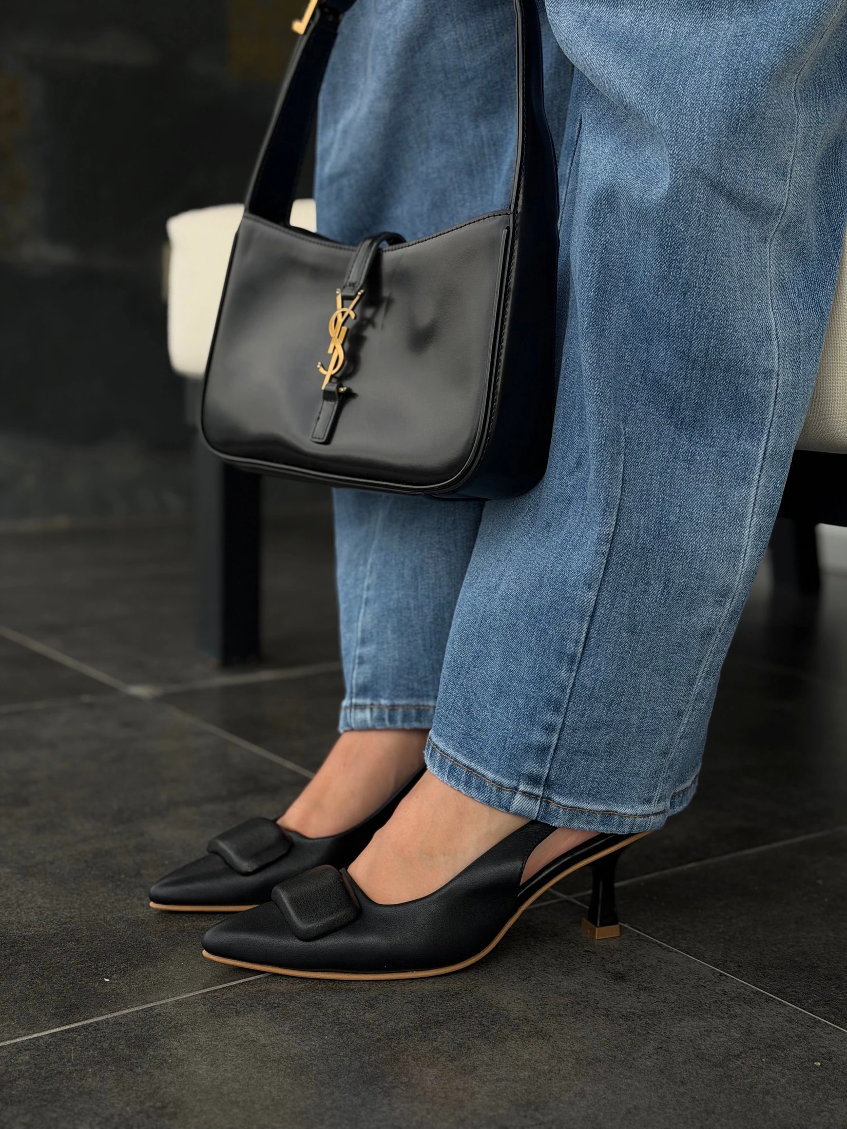 STILETTOS LUDOVICA NEGRO - imagen 1