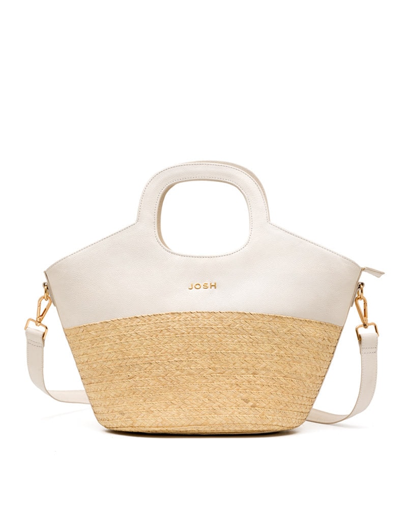 Cartera en cuero y fibra natural para dama REF CAL-01 - imagen 1